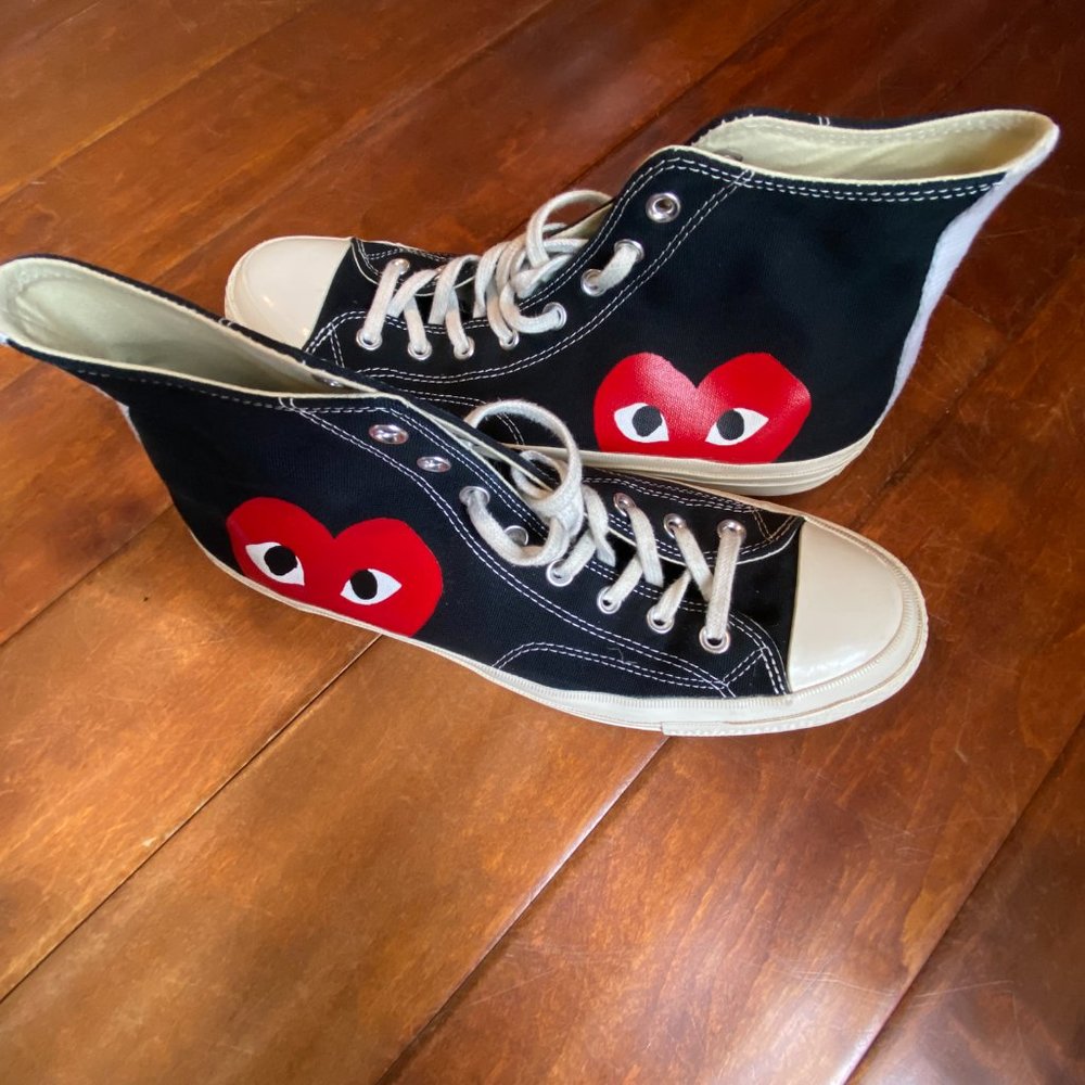 Converse Chuck Taylor All Star High x Comme des Garcons Play Mens 11 Women's 13